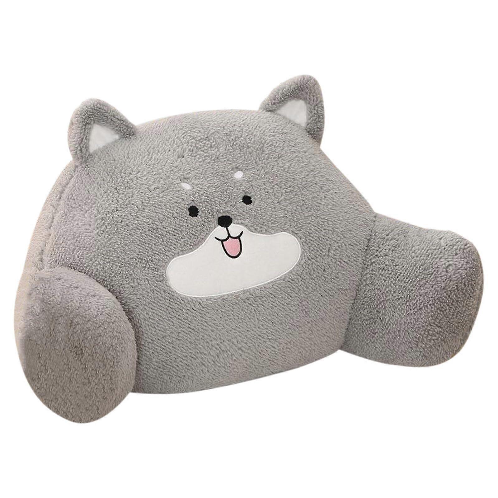Reading Pillow with Ergonomic Back Support, Cute Dog Plush Cushion with Removable Washable Cover for Bed Sofa Car Use