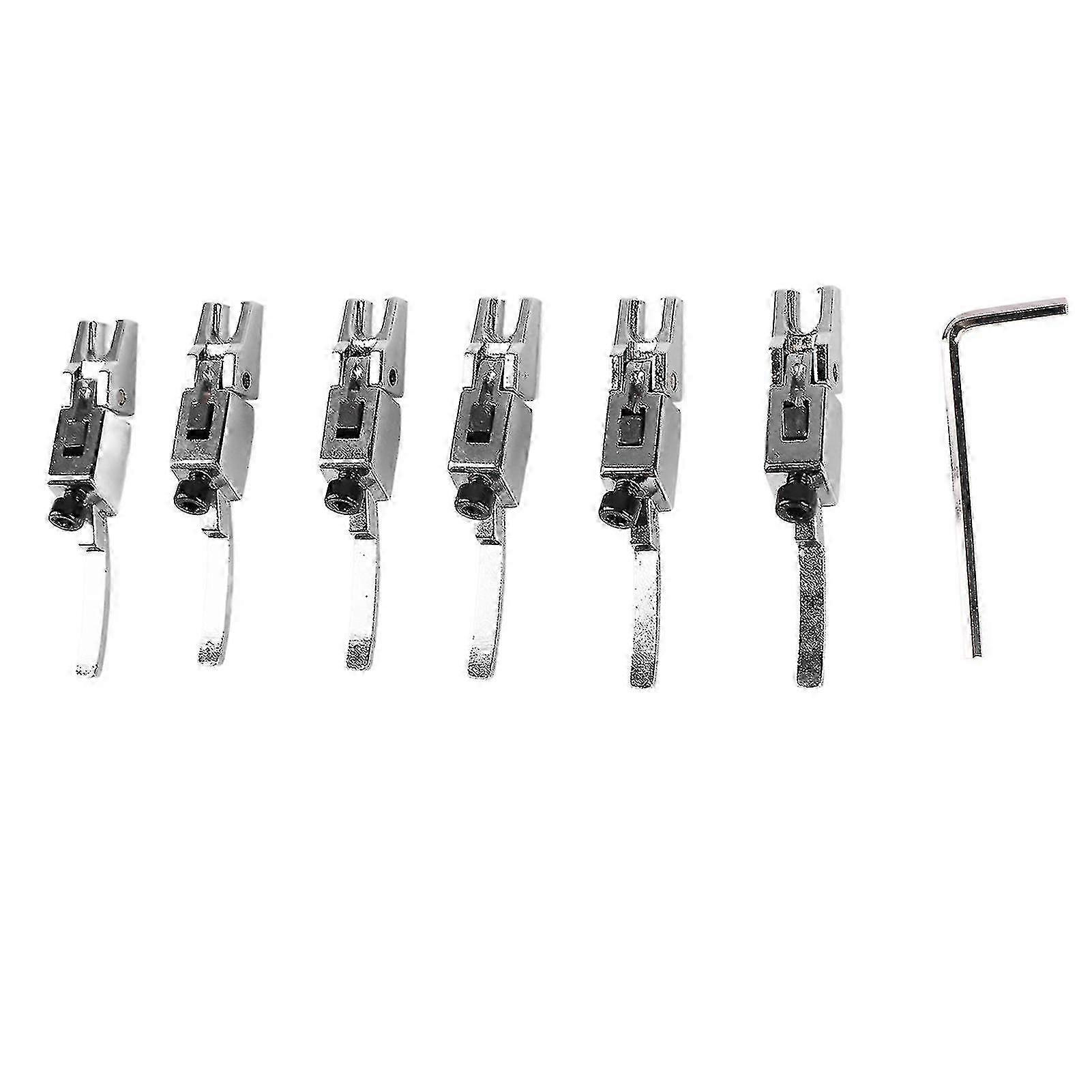 6Pcs Guitar Bridge Saddle 6 String Saddles Alloy Set Kit Instrument Accessory for Replacement 25-26