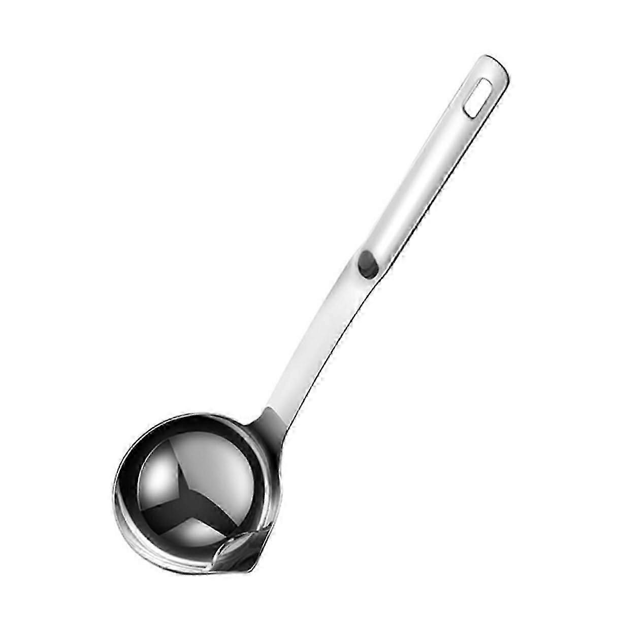 Stainless Steel Oil Separator Ladle with Long Handle for Efficient Grease Straining and Soup Skimming