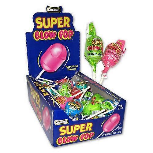 Charms Super Blow Lollipop Assortment, 36 Count (Case Of 36)