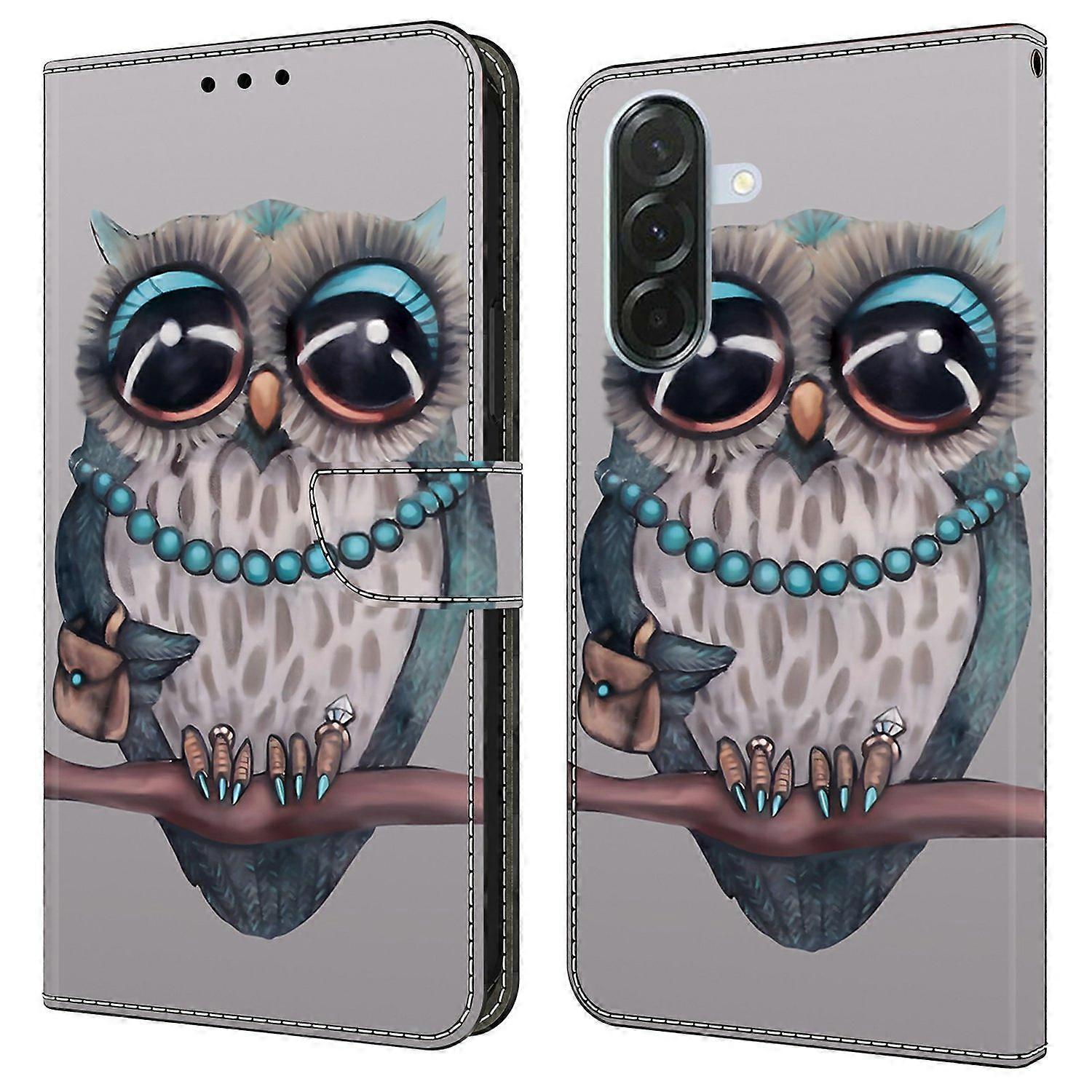 For Samsung Galaxy A57 Case Foldable Stand Wallet Pattern Printing PU Leather Flip Phone Cover - Nec
