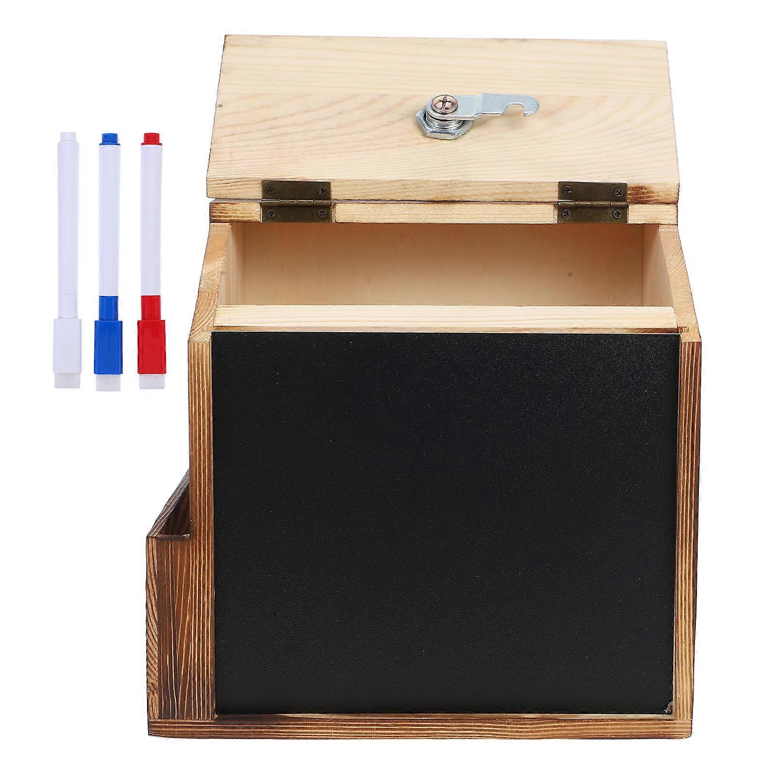 Feedback Box Wooden Wall Mounted Suggestion Box with Lock 2Pcs