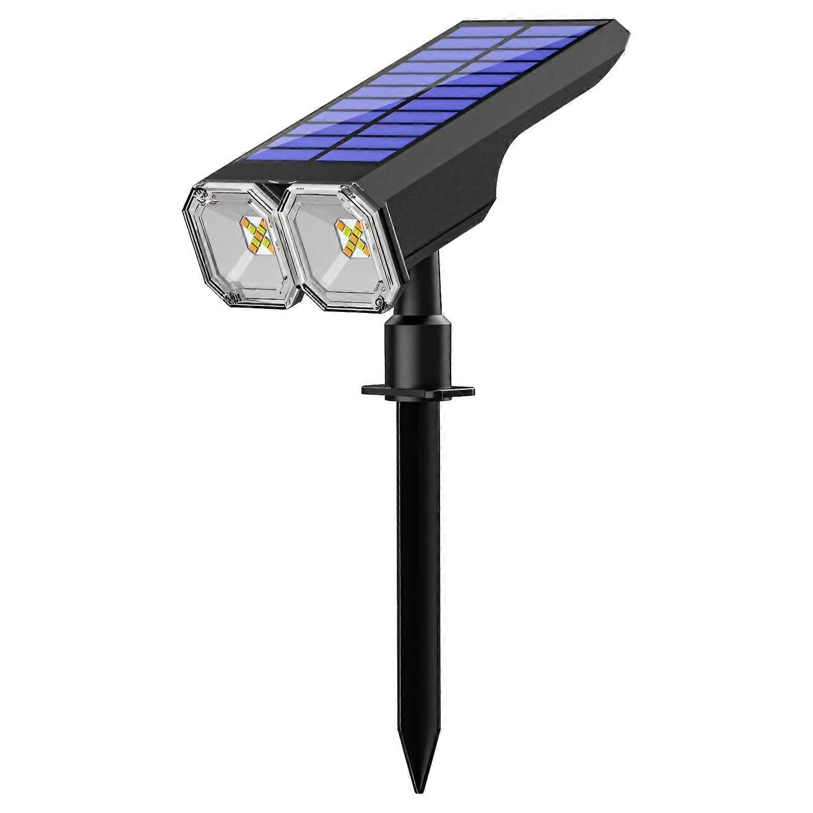 Solar Garden Lights with USB and Solar Charging, IP65 Waterproof, 8 RGB Modes, Adjustable Spotlights