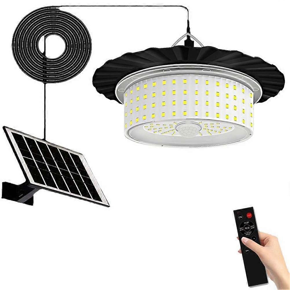 244 LED Solar Shed Light IP65 Waterproof, Motion Sensor With 5 Modes, Remote Control, Adjustable Brightness And Timer