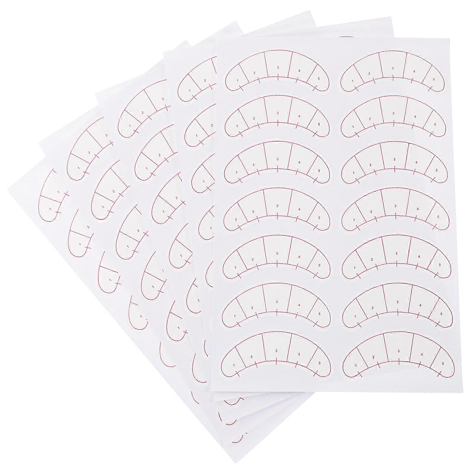 Eyelash Pad Isolation Paper Stickers for Accurate Lash Extensions 10 Sheets
