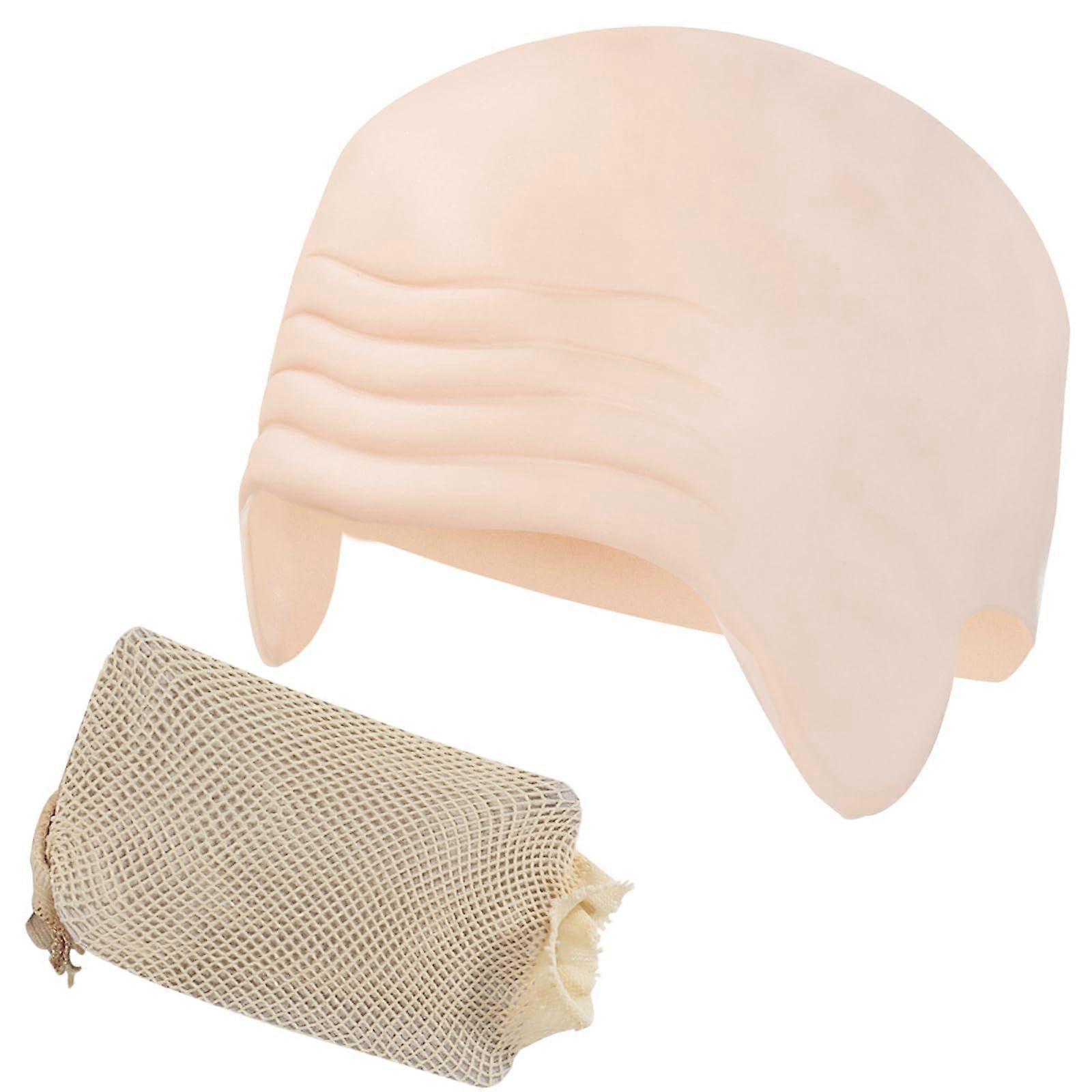 2Pcs Latex Bald Cap for Costume and Cosplay, Realistic Bald Head Wig Cap for Halloween and Theater