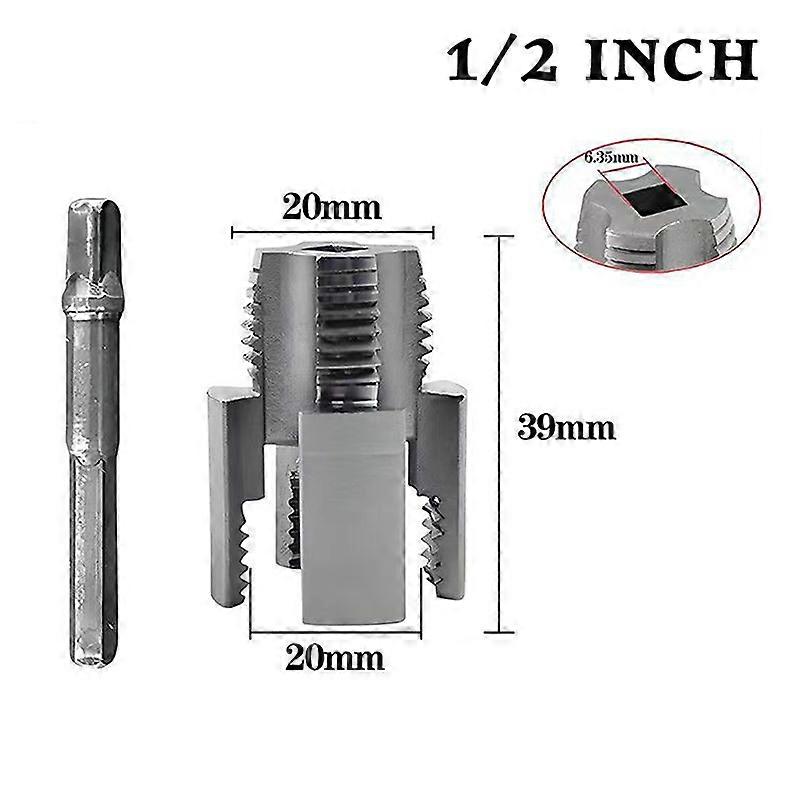 Pipe Thread Cutting Tool Integrated Internal External Pipe Threading Tool Electric Drill Compatible PVC Pipe Threader Kit