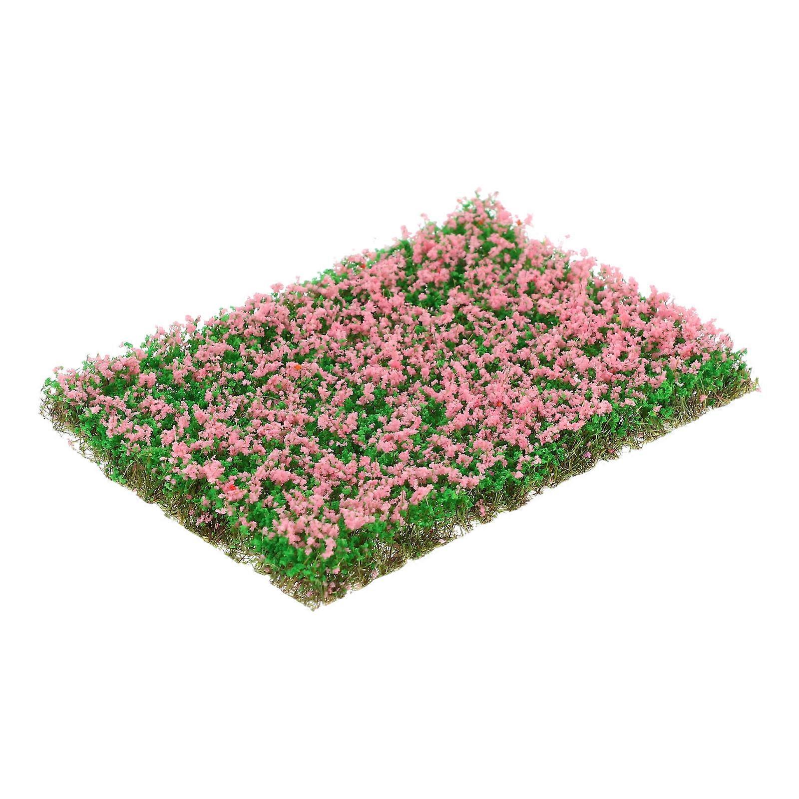 Artificial Grass Clusters Model Railway Vegetation Groups for DIY Use Pink