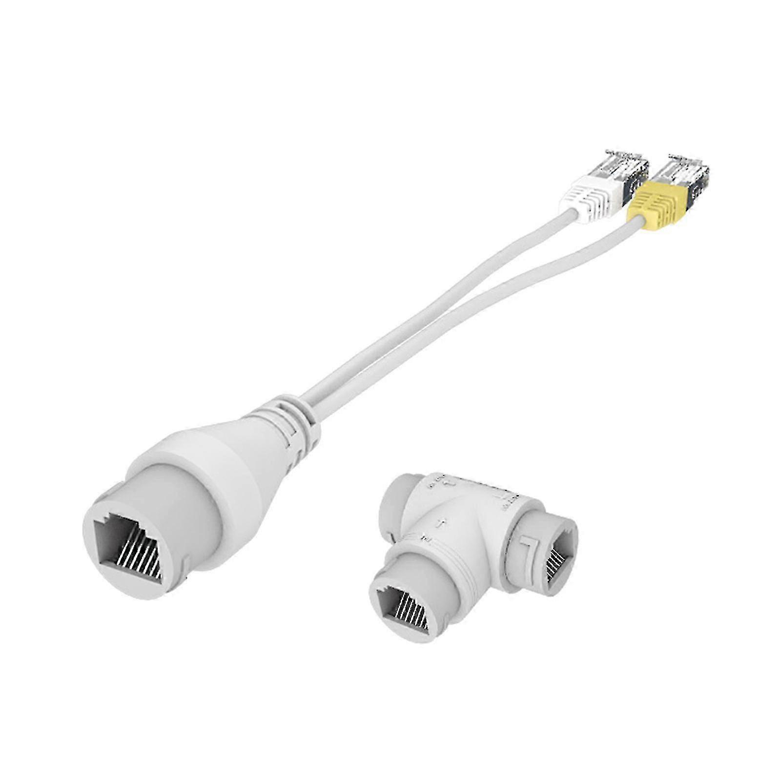 Poe Camera Simplified Cable Connector Splitter 2-in-1 Network Cable Connector
