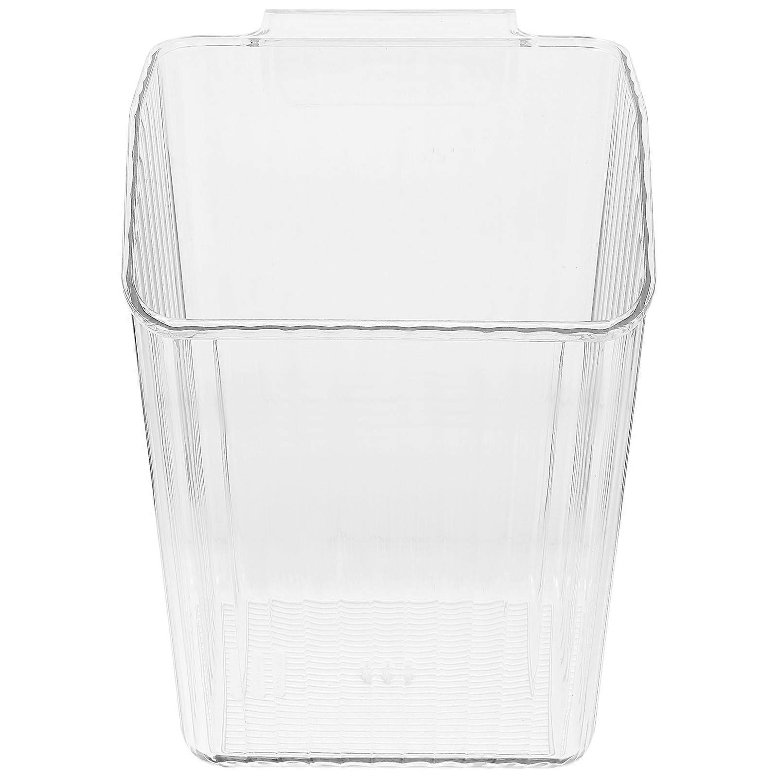 Plastic Kitchen Waste Basket Hanging Trash Can for Storage Use Transparent