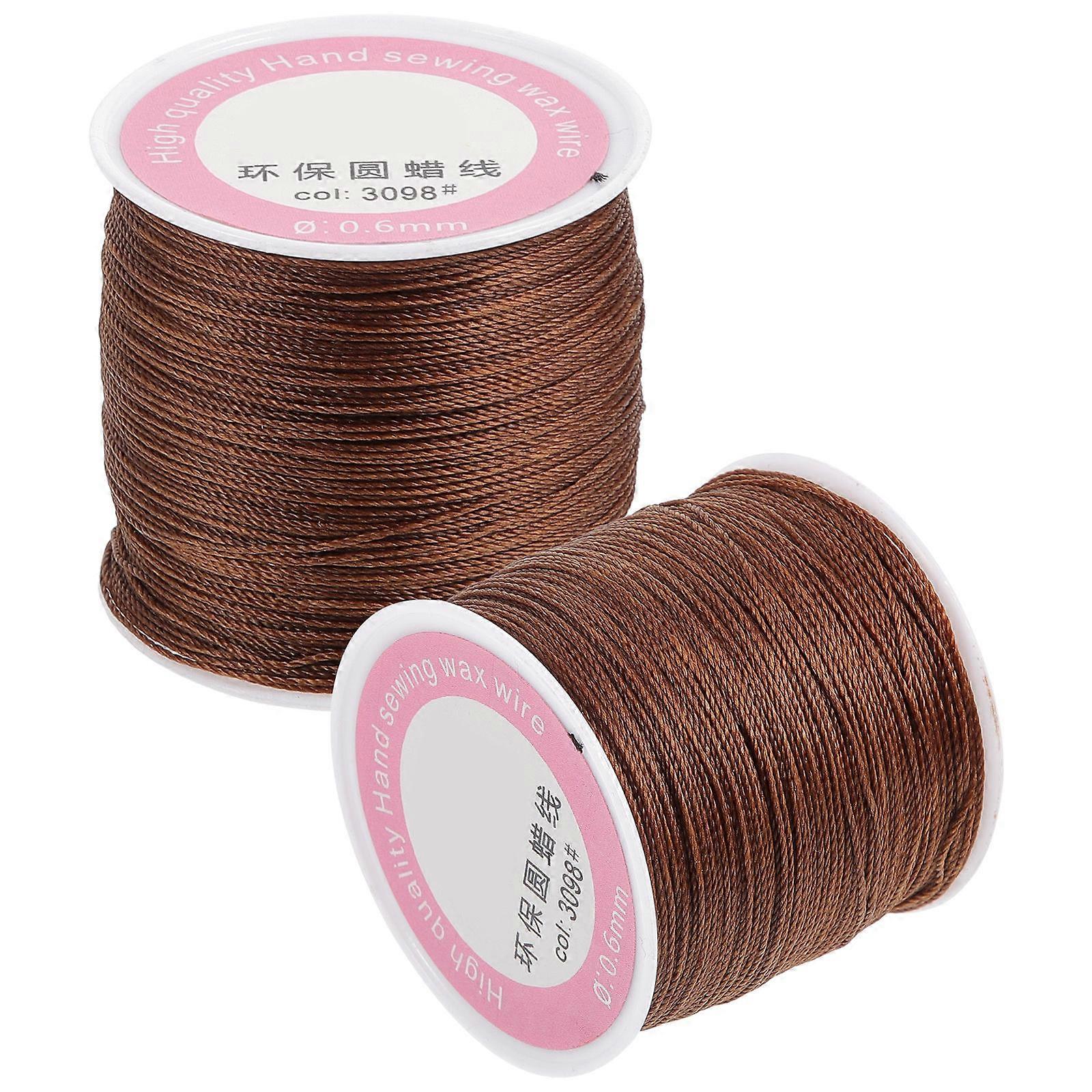 Sewing Waxed Thread For DIY Projects 7000x0.6cm Polyester Material 2Pcs
