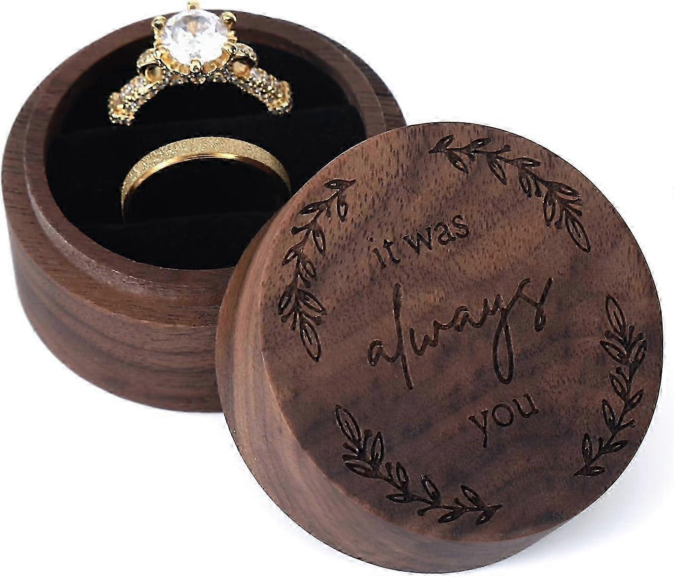 Wooden ring box 26-27s