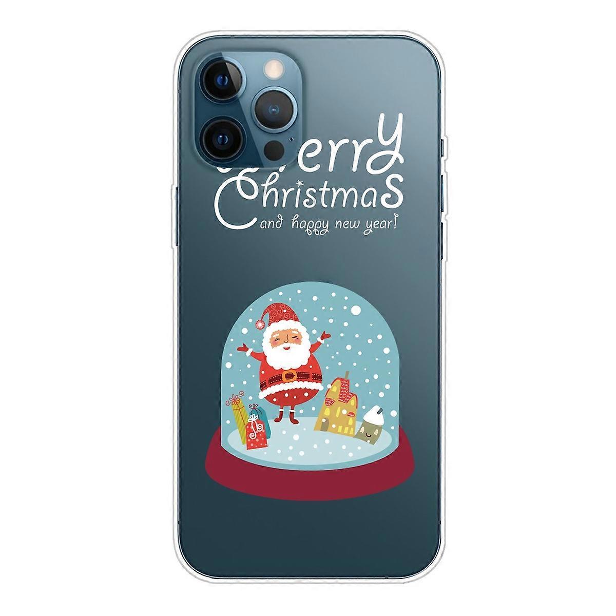 For iPhone 16 Pro Max Case Christmas Pattern Printing Soft TPU Phone Cover