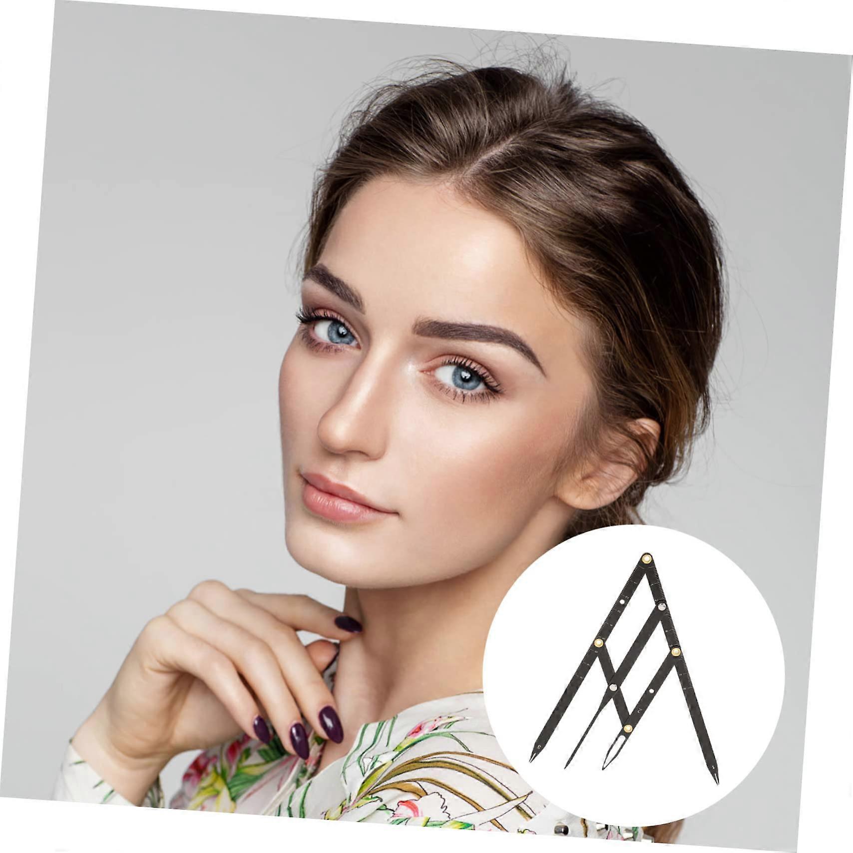 Stainless Steel Eyebrow Measuring Ruler with ThreePoint Mapping Tool for Precision Shaping