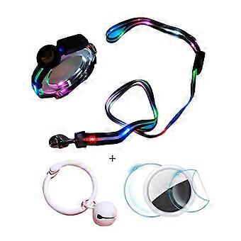 Größe S für AirTag Tracker Schutzhülle Set, LED Haustierhalsband mit Seil, Glocke, Folie