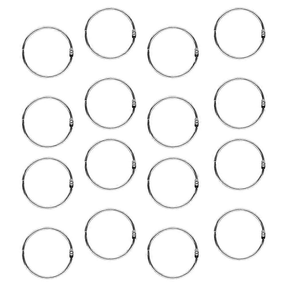 Book Rings 3Cm for Binding Documents 1Set 20 Pieces Stainless Steel Silver