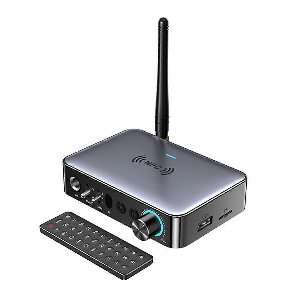 Bluetooth Audio Receiver Transmitter NFC AUX 2RCA U-Disk TF 6.5 Mic Coaxial Optical DSP Decoding HIFI Wireless Adapter A