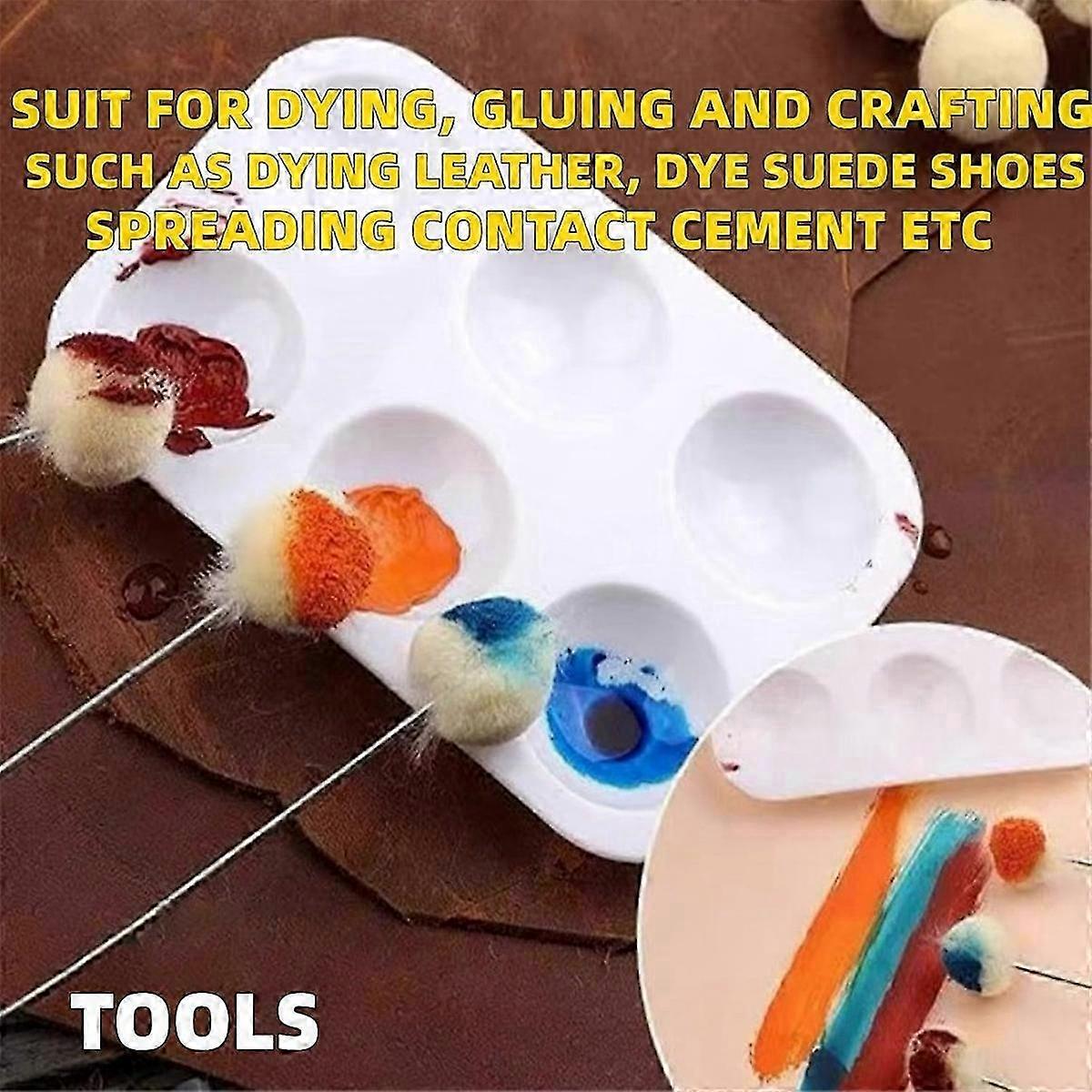 Leather Dye Applicator Tool, Wool Ball Brush for Staining, Crafting, DIY Projects