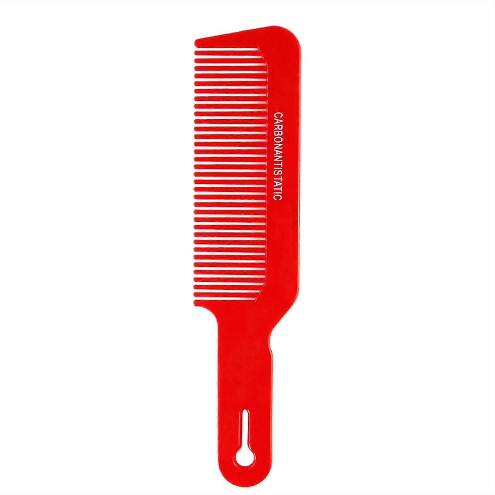 Hair Cutting Comb with Rounded Tooth Tips for Smooth Detangling and Precise Salon Styling, Red