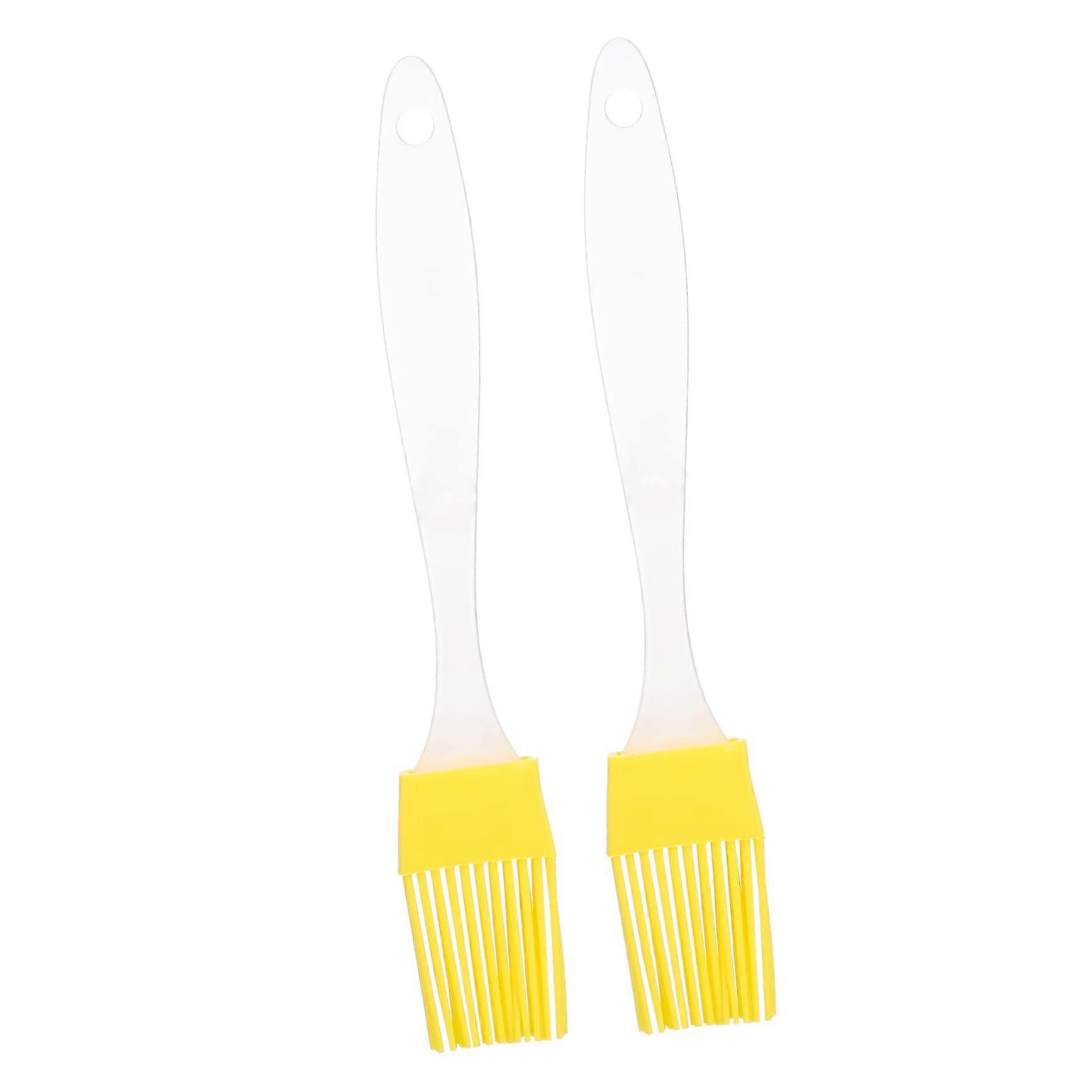 2 Pcs Silicone Basting Brush Set for BBQ Baking and Cooking, Heat Resistant, Comfortable Grip