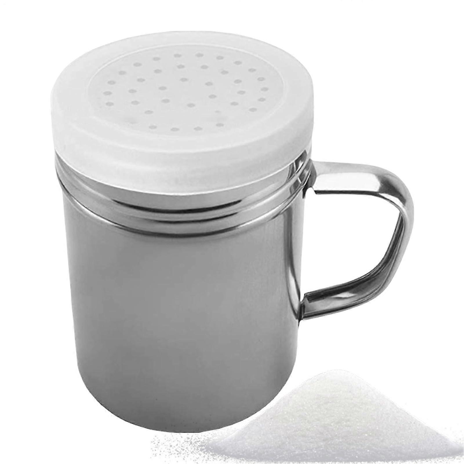 Stainless Steel Dredge Shaker with MoistureProof Lid for BBQ, Kitchen and Restaurant Use