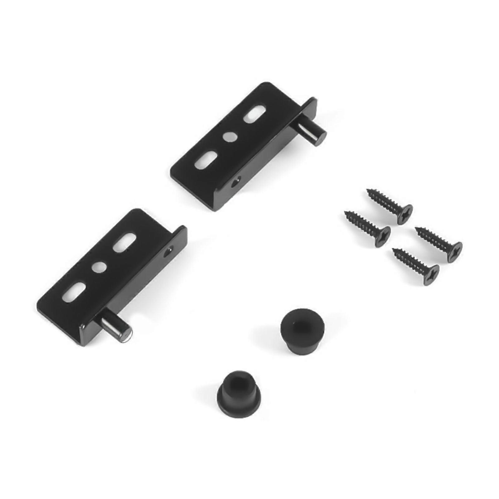 Heavy Duty Concealed Door Hinges and Cold Rolled Steel L Shape Corner Brackets Rustproof Black