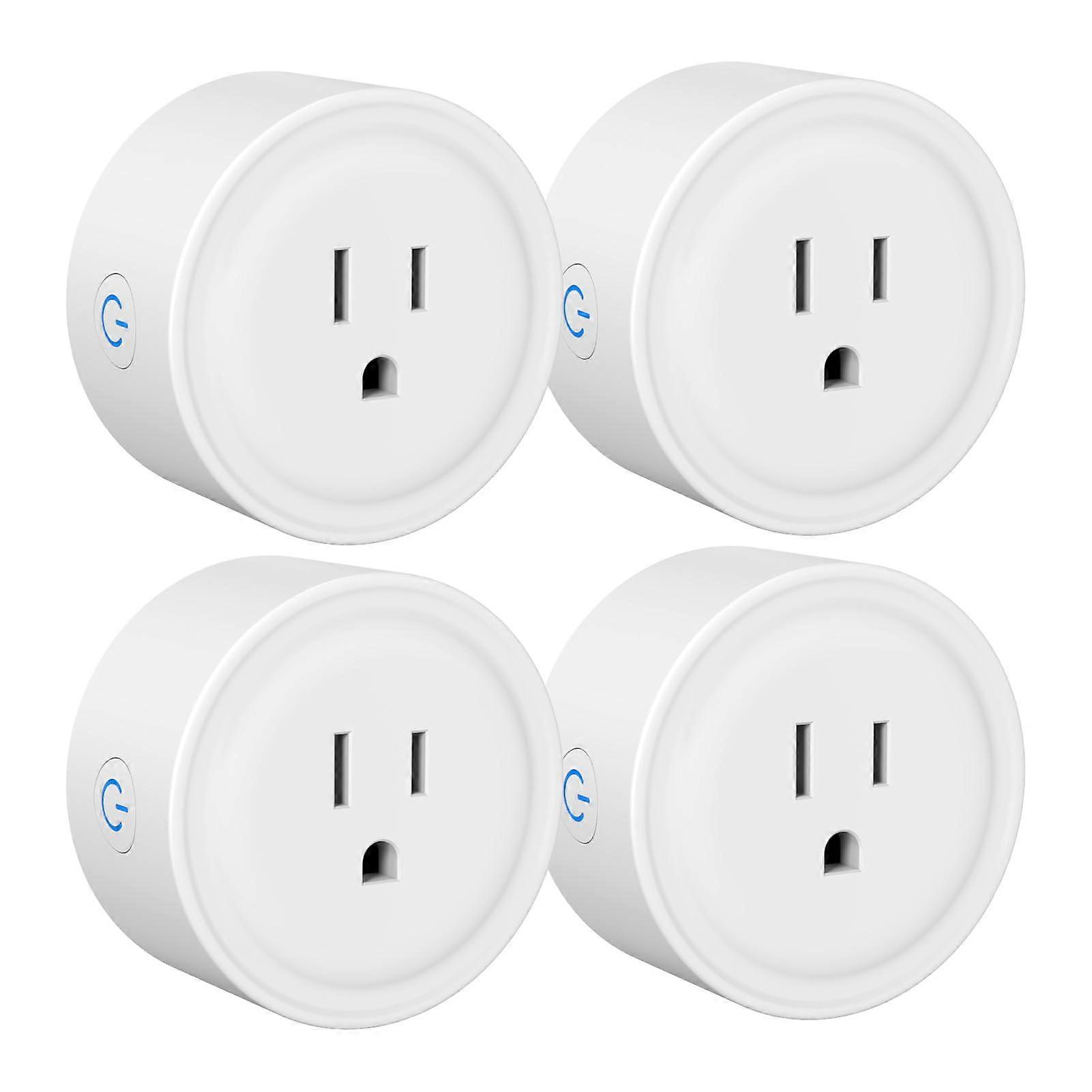 Smart Plug 4 Pack WiFi Outlet Compatible with Alexa and Google Home, Voice Control, Timer, Energy Saving