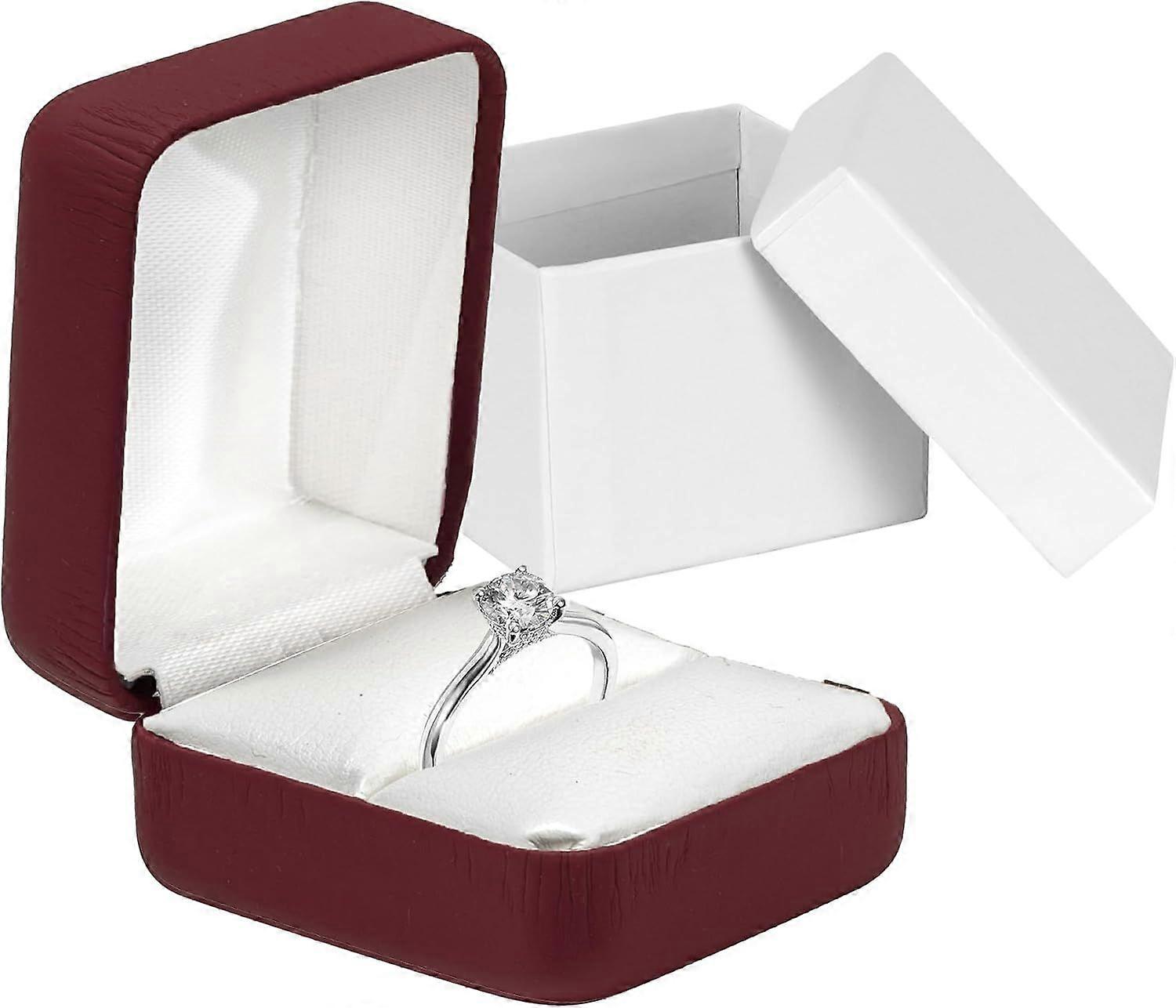 Leather Ring Box for Proposal, Engagement ring box | Premium jewelry holder ring