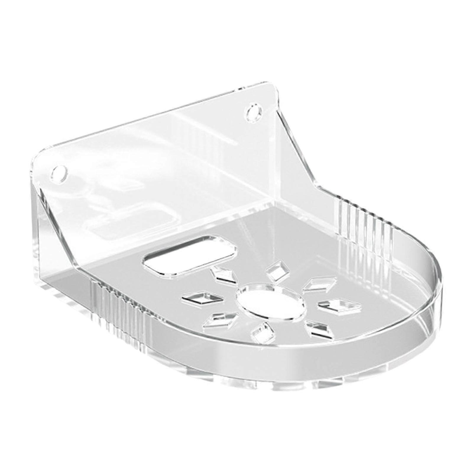 Security Camera Wall Mount with Cable Management, Clear White Shelf for Router and Small Electronics