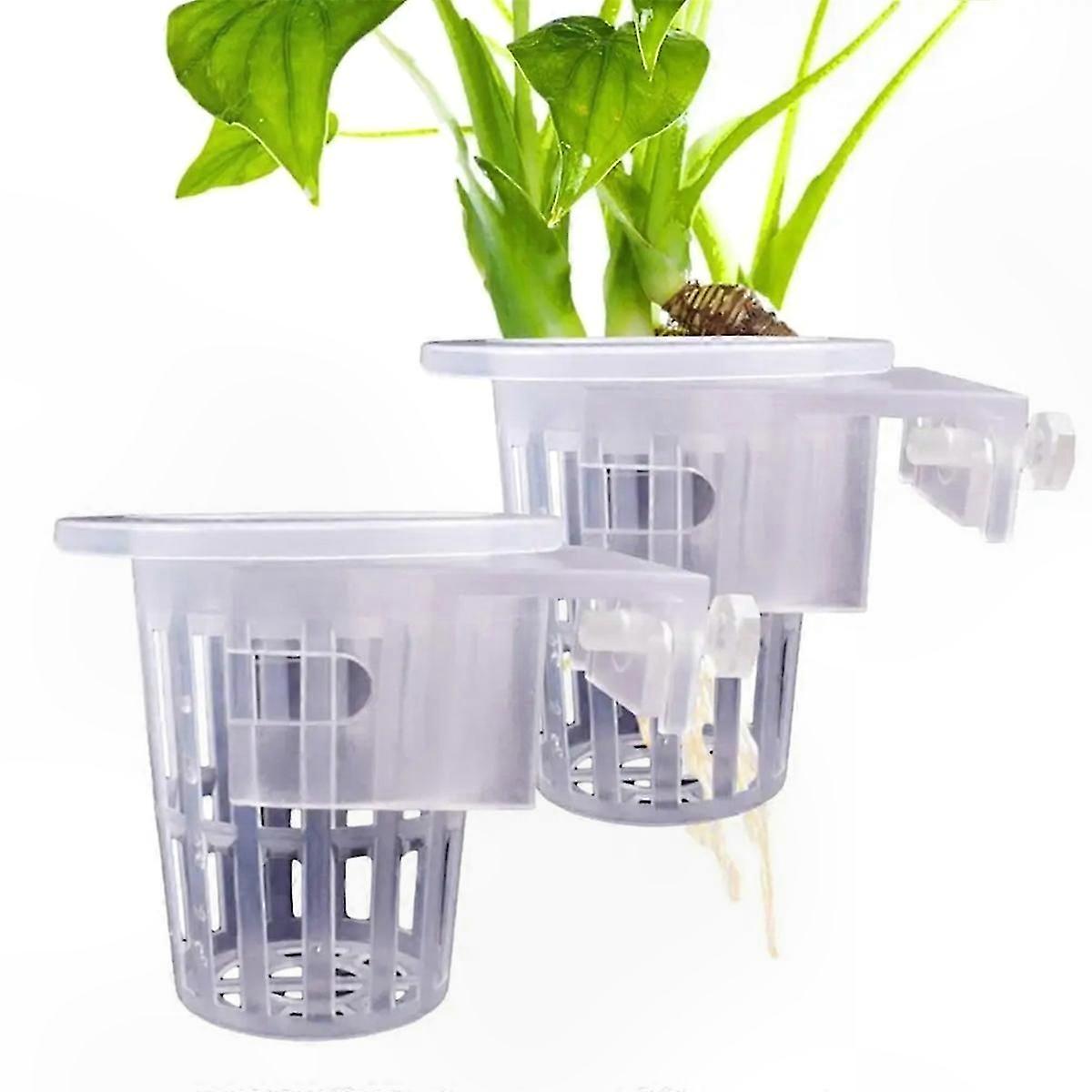 2-Pack Adjustable Hanging Planters for Aquarium Tanks with Cups