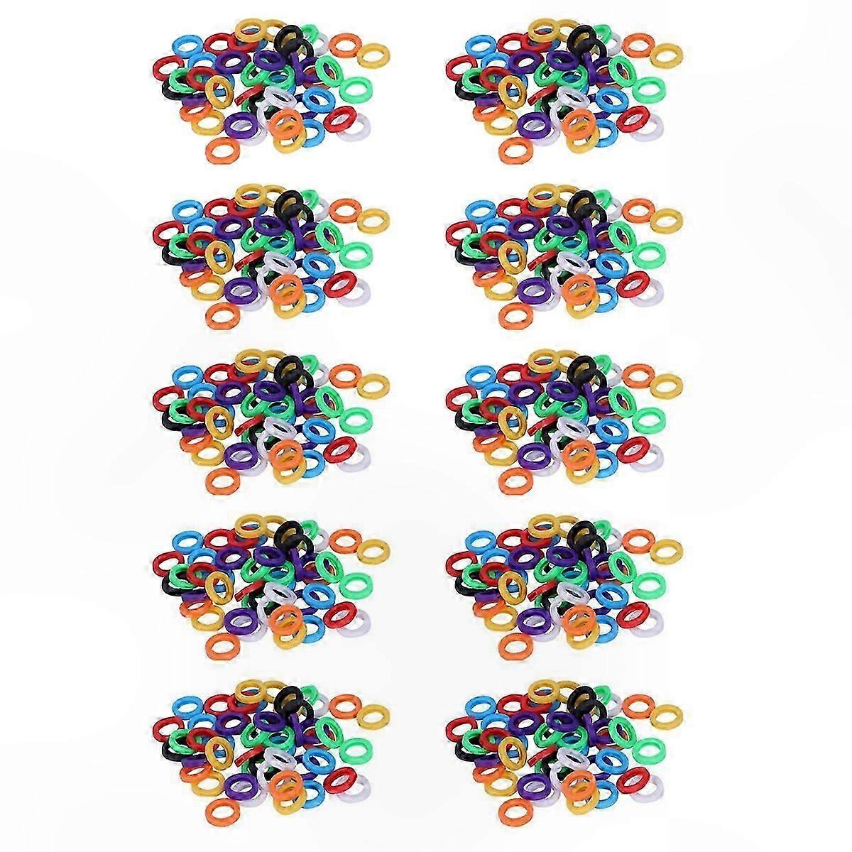 50 Pack Mini ID Key Ring Caps with Tag Identifier