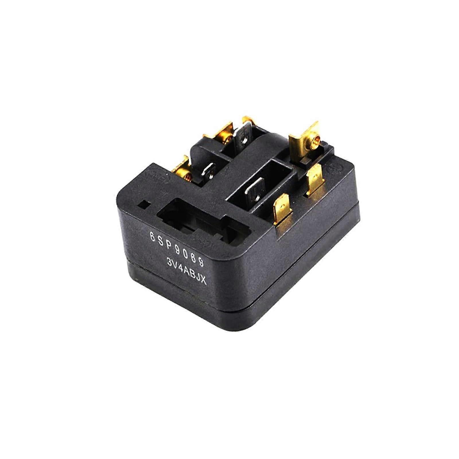 Refrigerator Starter Relay 3 Pin Black Fridge Compressor Protector Efficient Energy Saving