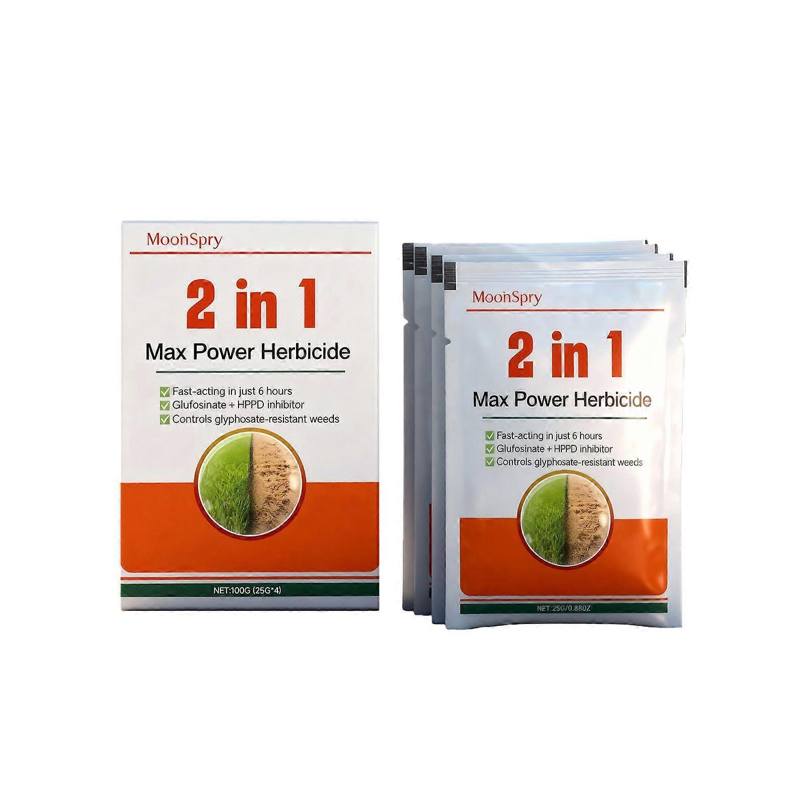 Trattamento anti-erbacce 2 in 1, formula ad azione rapida per prato, giardino e aree esterne, confezione da 4