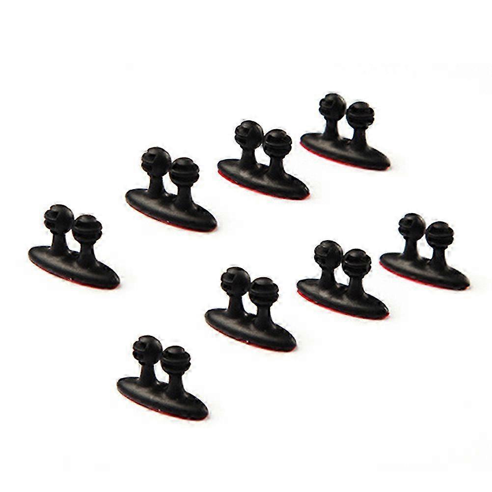 Multipurpose Black Cable Organizer Clips for Wire Fixing 24Pcs Set