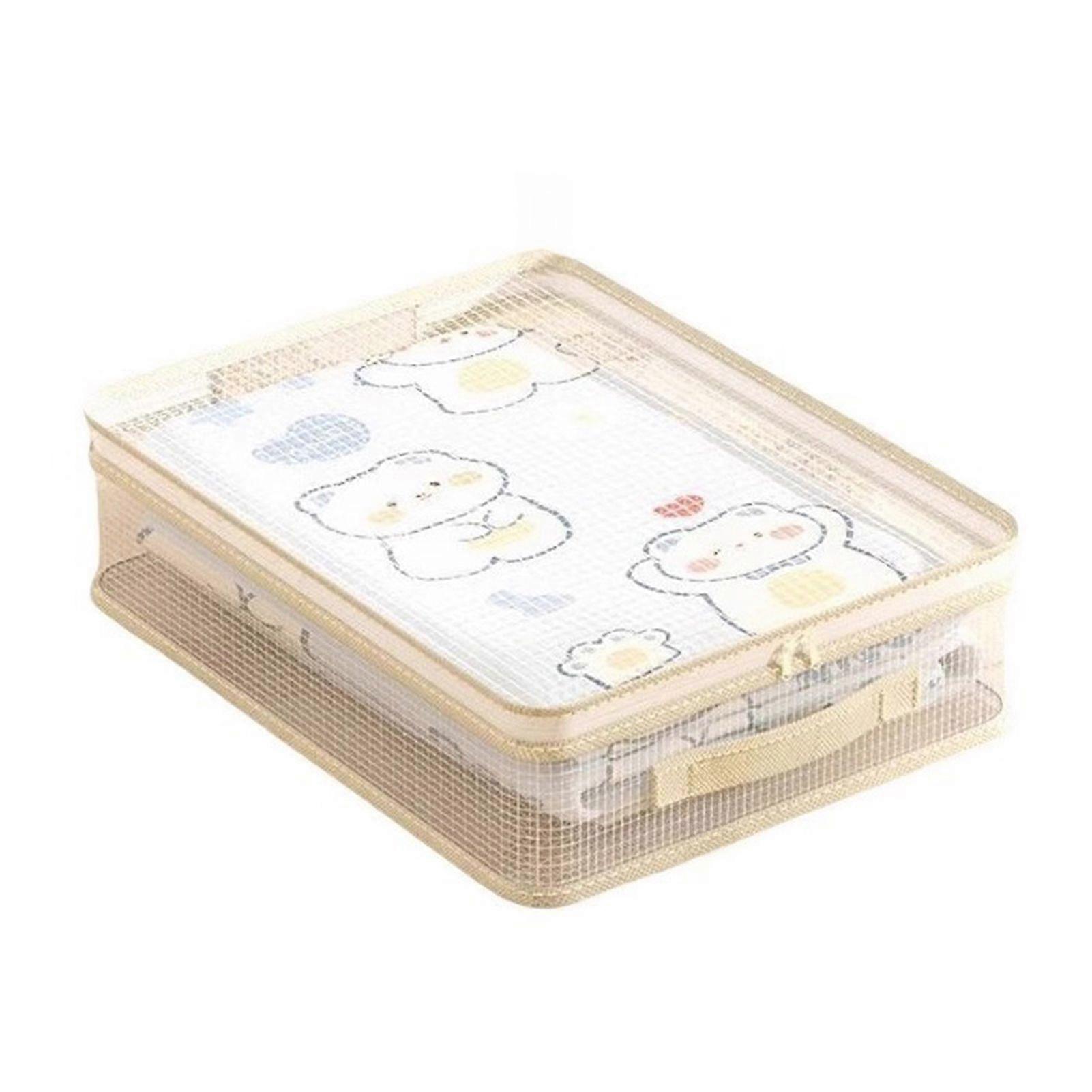 Bed Sheet Organizer See-Through Mesh Closet Storage Bag with Handle Stackable Sheets Set Folder for Bedding Sheets Duvet Covers And Pillow Cases