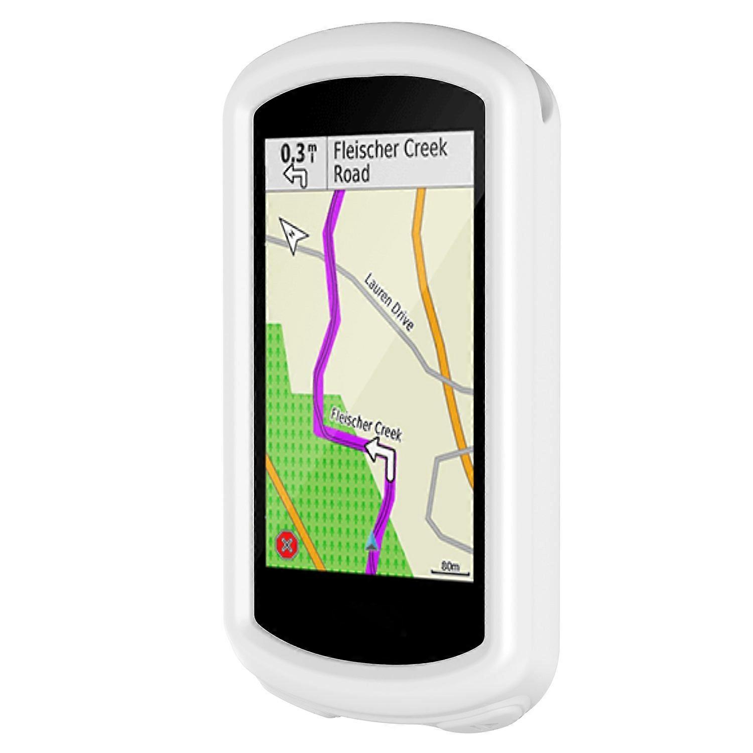 Silicone Case Shockproof Protective Cover White for Garmin Edge 1030 Plus