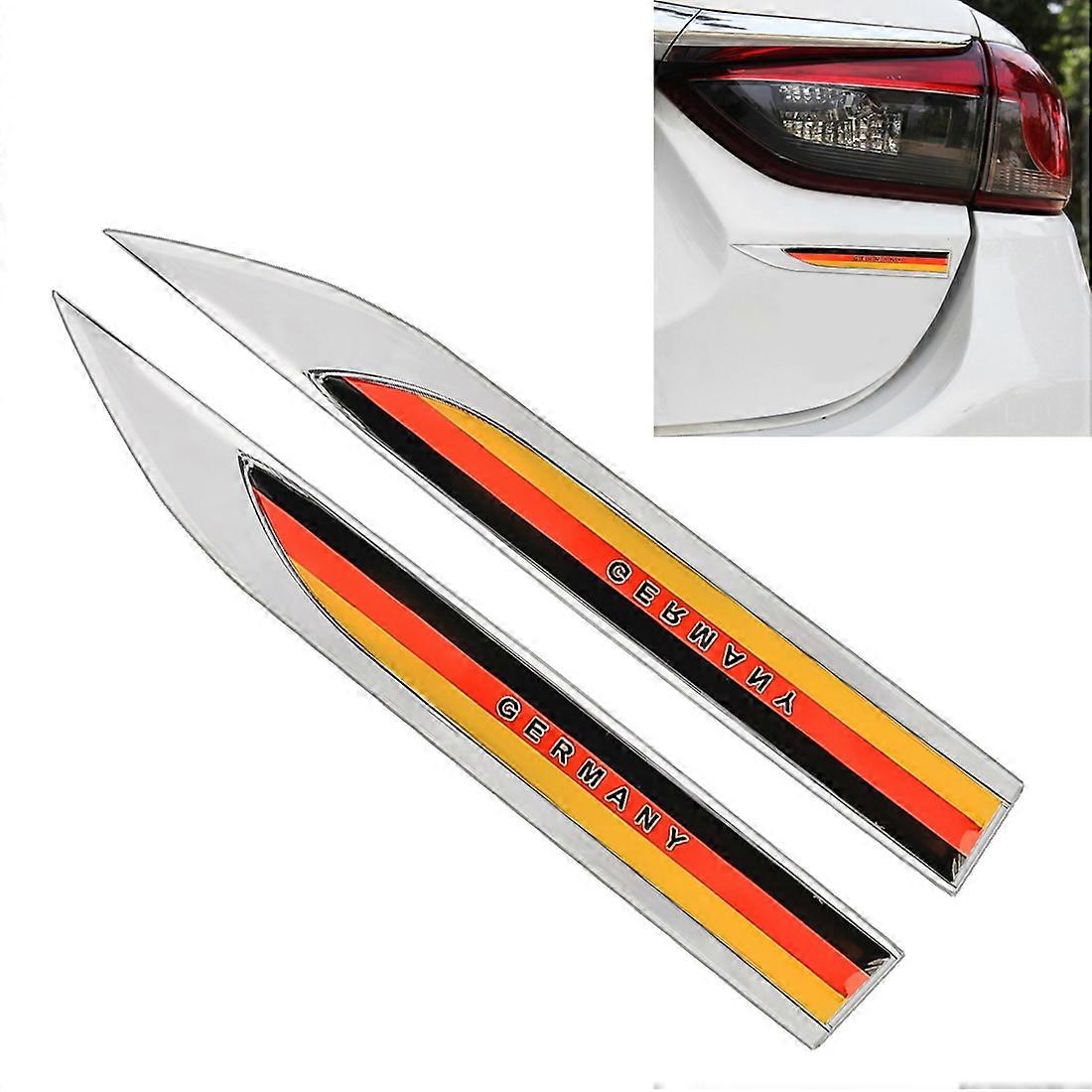 2 PCS German Flag Pattern Car-Styling Sticker Random Decorative Sticker