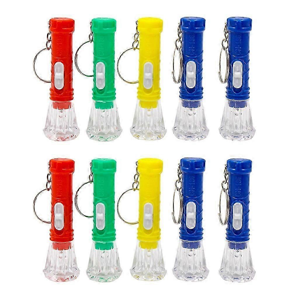 10 Pack Mini LED Keychain Flashlights for Camping