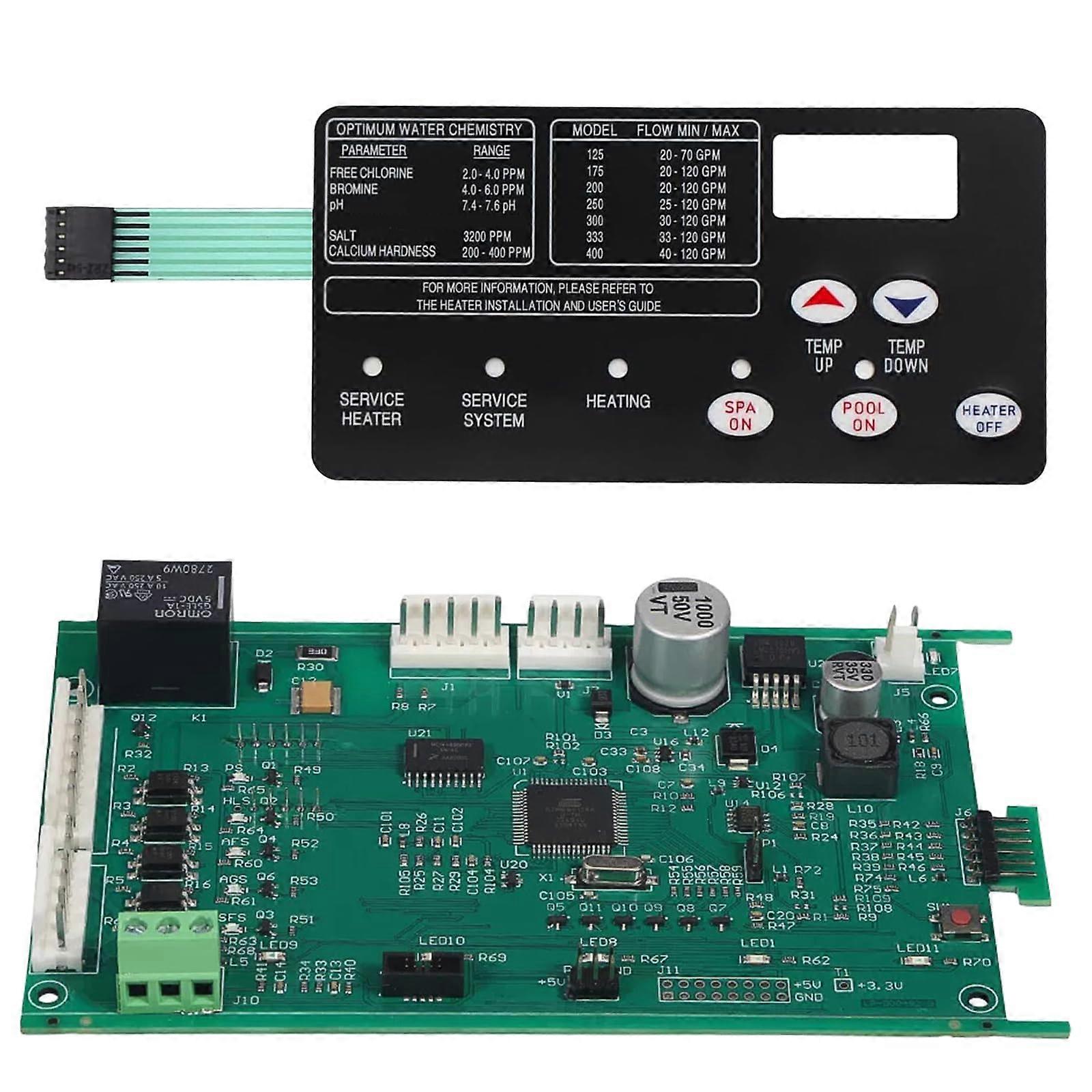 Pool Heater Control Board Kit for Pentair MasterTemp and StaRite MaxETherm with Membrane Pad
