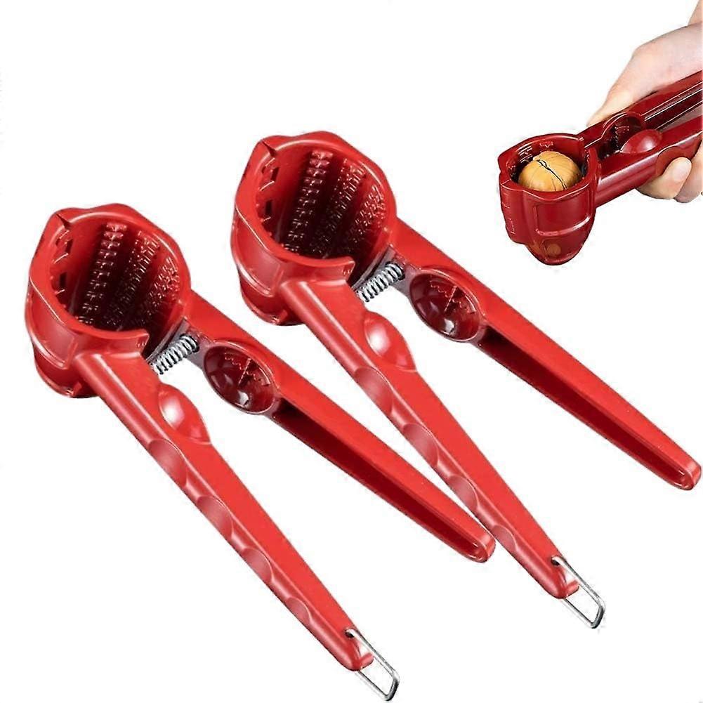 Heavy Duty Nutcracker with Non Slip Handle for Walnuts Pecans and Nuts Dual Size Crackers 2PCS