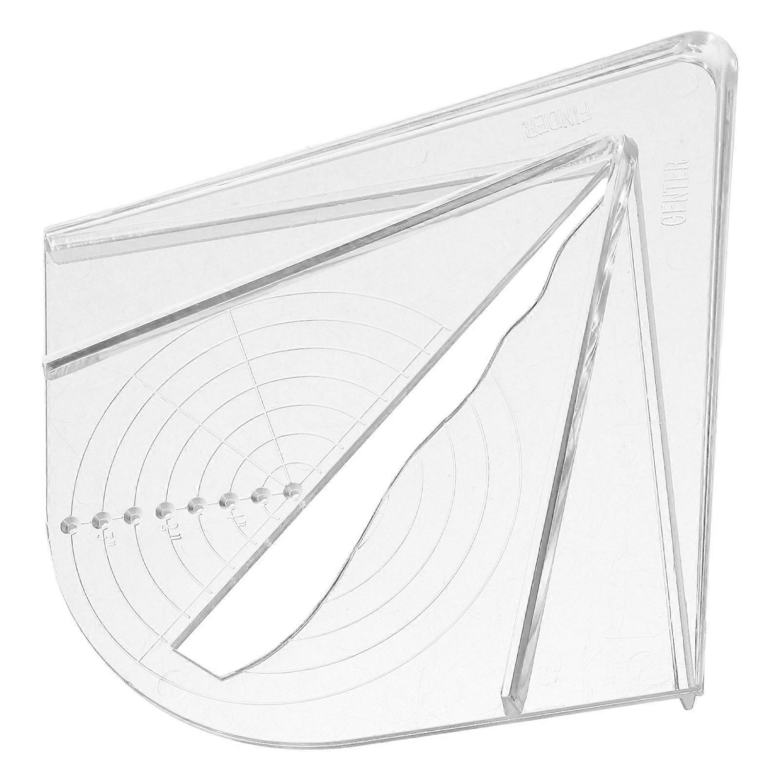 Circle Gauge Tool Acrylic Center Finding Tool for Drawing Circle Transparent