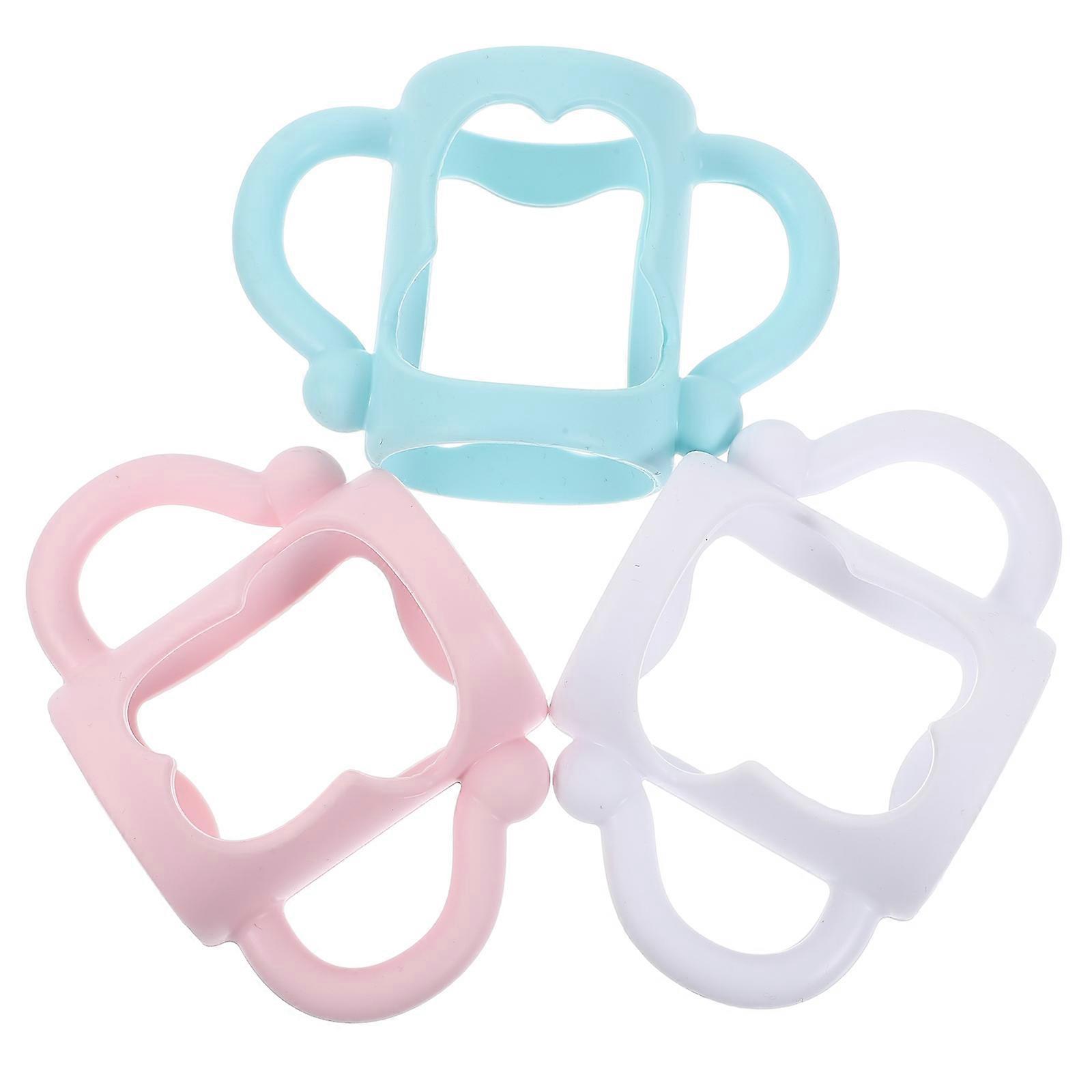 Baby Bottle Handle Silicone for Feeding Bottles 3Pcs Soft Durable Set