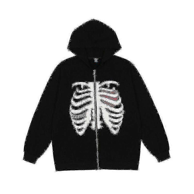 Skeleton Zip Up Hoodie
