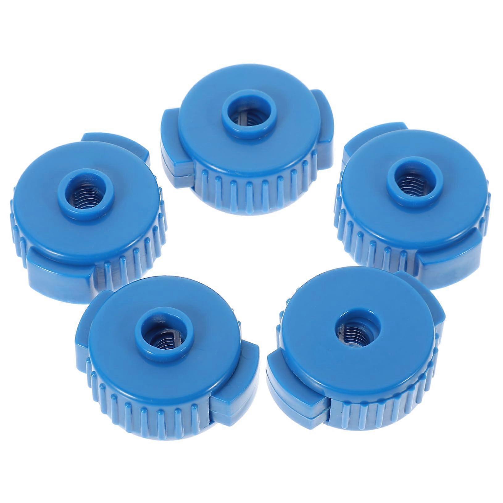 5 Pack Quick Release Blue Cymbal Nuts for Drums, Durable Plastic Wing Nuts, ToolFree Installation