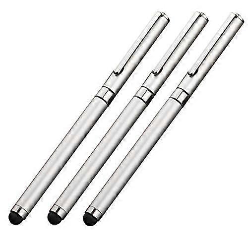 Stylus Pen for Nokia E71,  Precision Capacitive Touch, Silver Metallic, 6 Pack