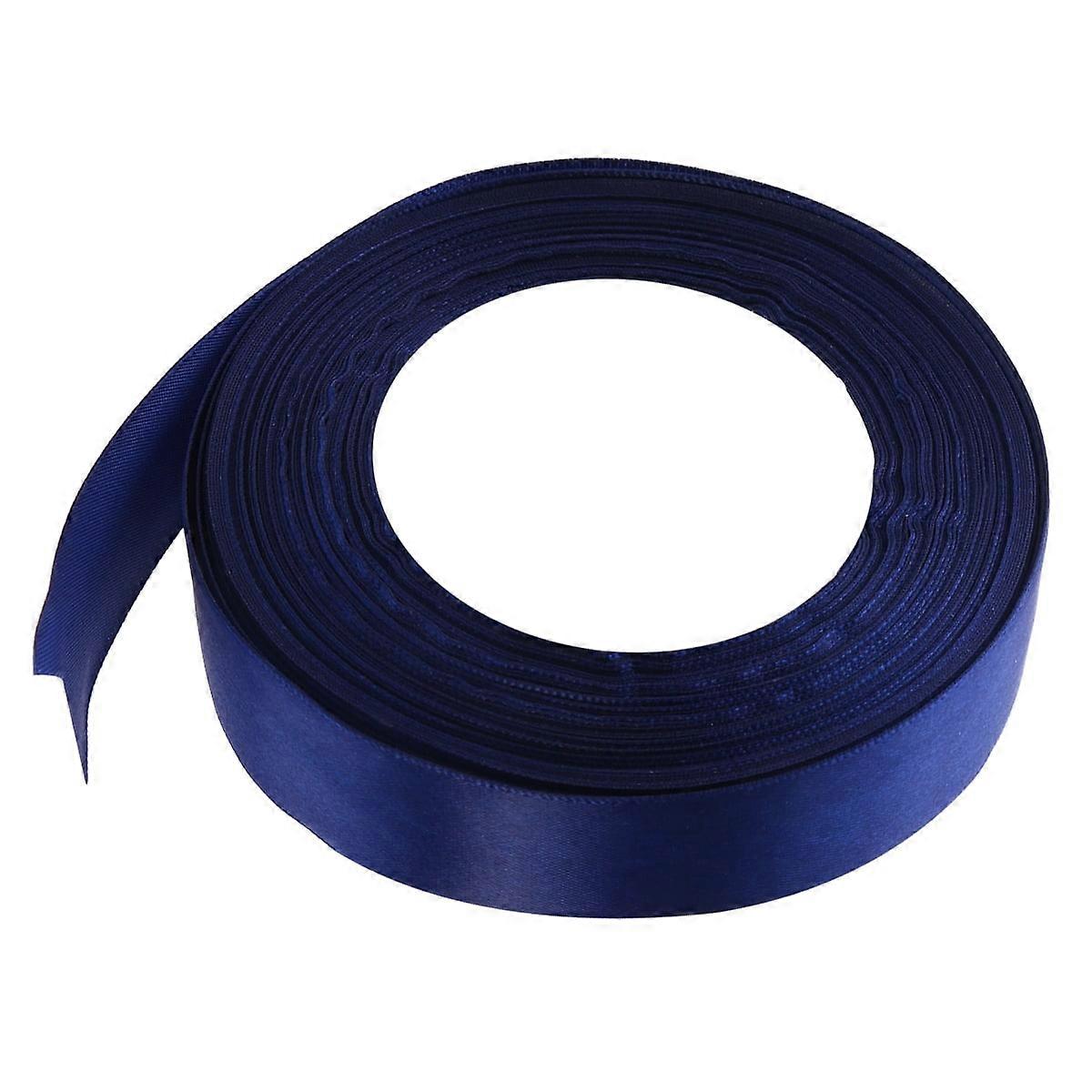 Solid Dacron Ribbon Blue for Decoration and Packing Smooth Polyester Texture