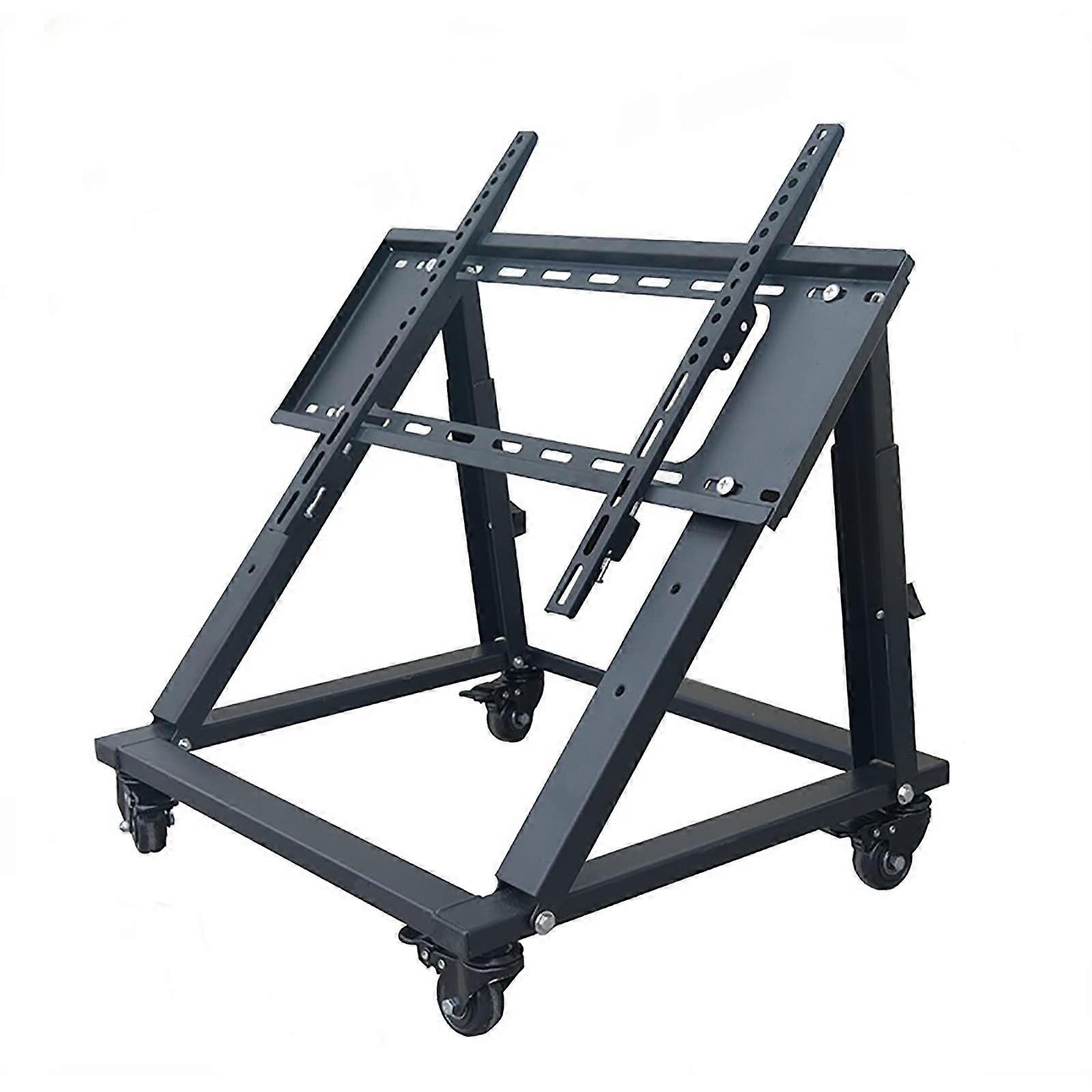 Suporte móvel para TV com rodas para telas de 40 a 70 polegadas, carrinho de TV resistente com rodas traváveis.
