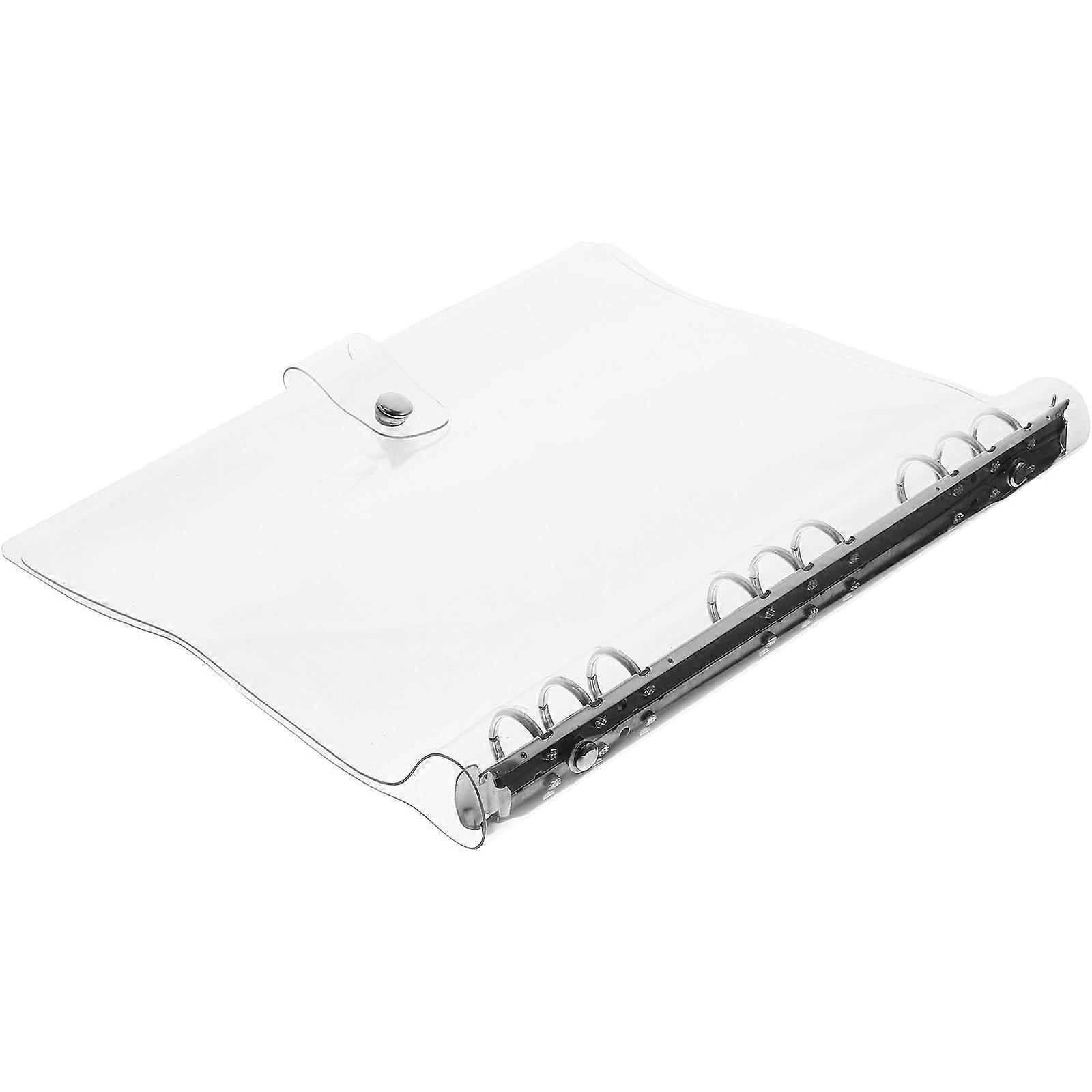Binder Notebook Shell Plastic for Loose-Leaf Notebooks 2Pcs Transparent B5 Scrapbook Folder