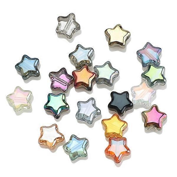 200pcs Spacer Beads Glass Bead Star Shape