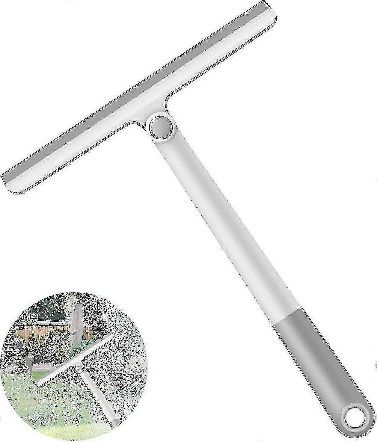 Shower Squeegee, 360 Rotatable Extended Handle Multipurpose(gray)
